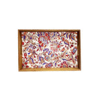 Flower Art Wooden Tray Royal