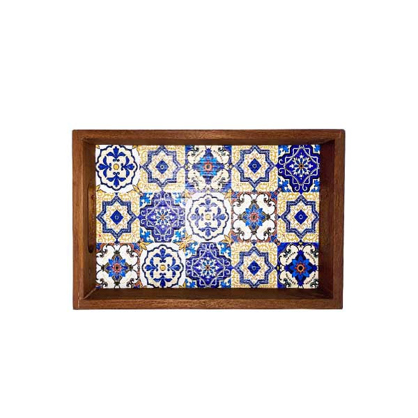 Wooden Rectangular Royal Tray Mini Serving