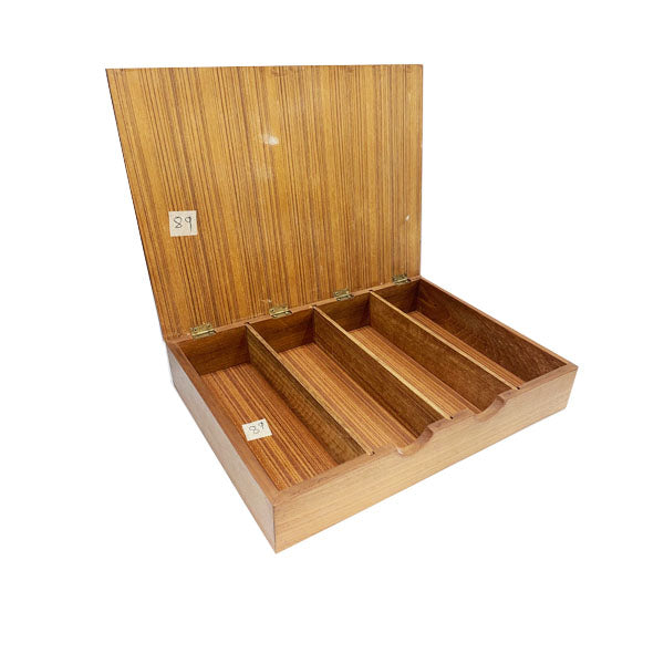 Cutlery Wooden Box 4 Partion