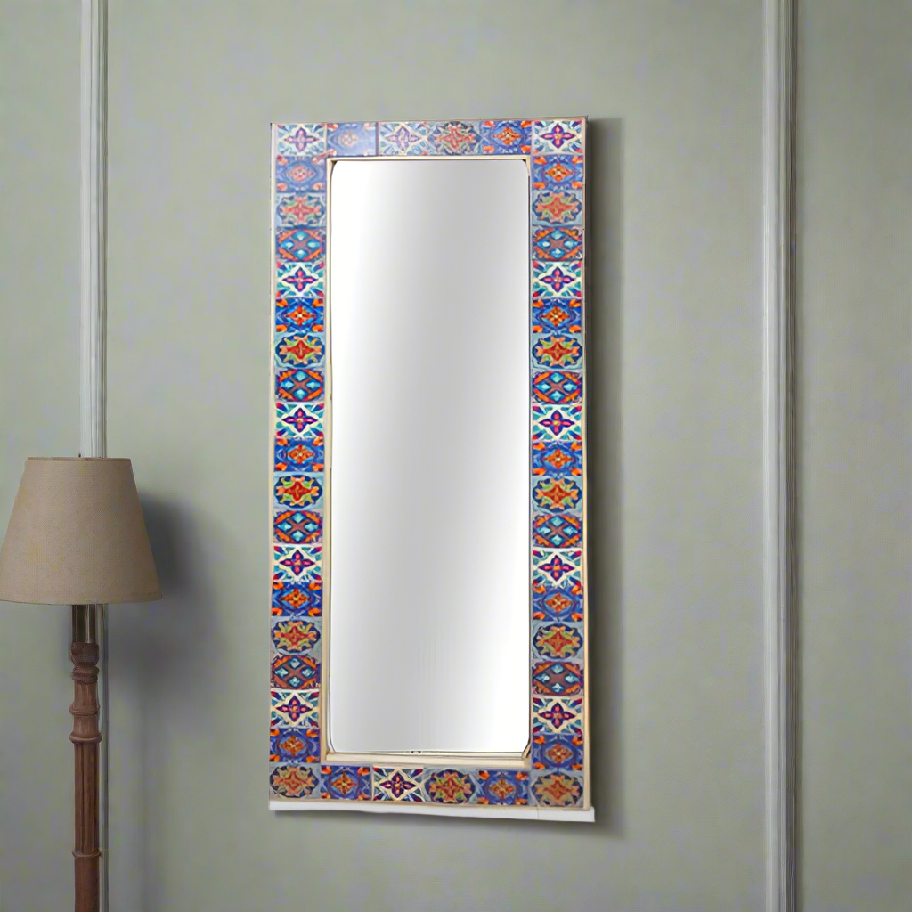 Wooden Traditional Hanging Mirror Big