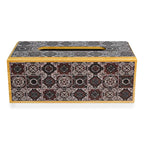 Ajrak Inspired Handmade Wooden Tissue Box