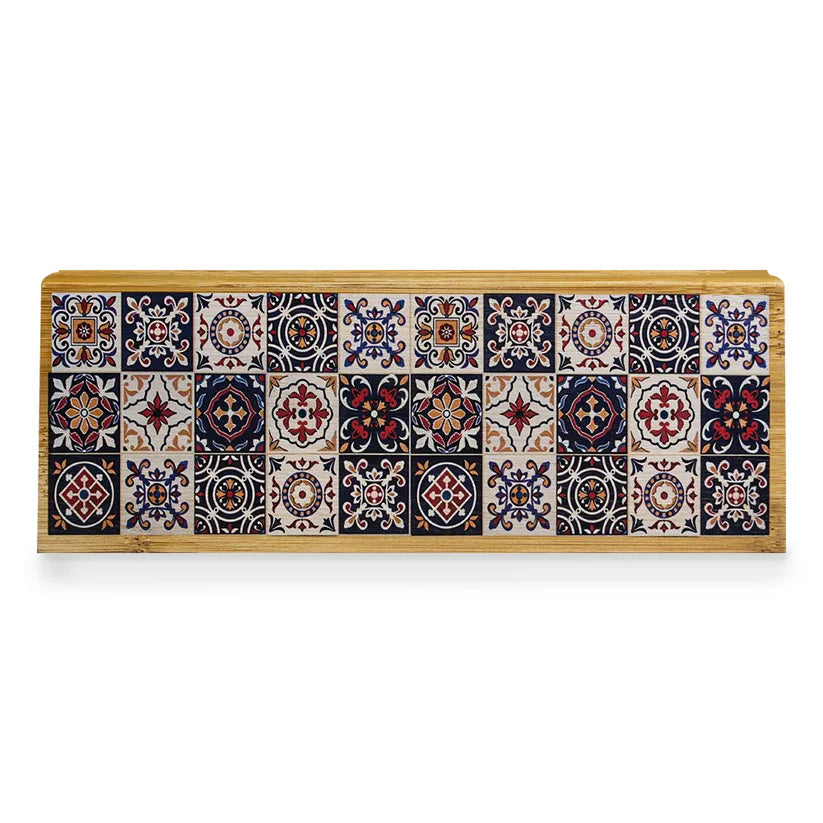 Ancient Print Wooden Tissue Box