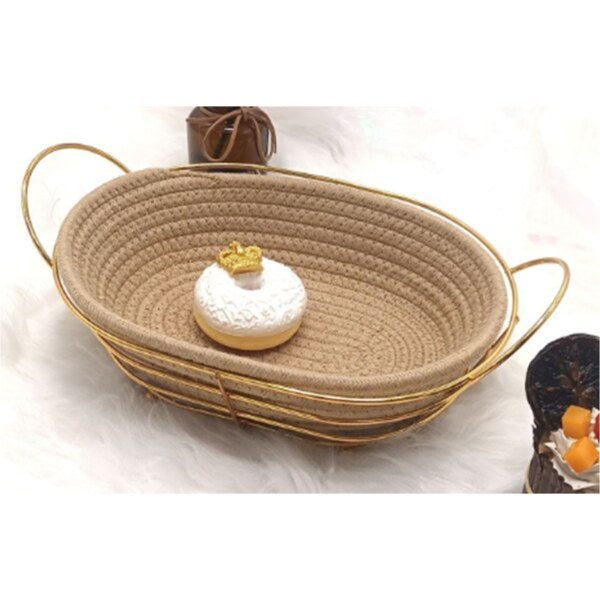 Golden Oval Basket  - Multiple Use