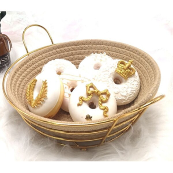 Golden Round Basket  - Multiple Use