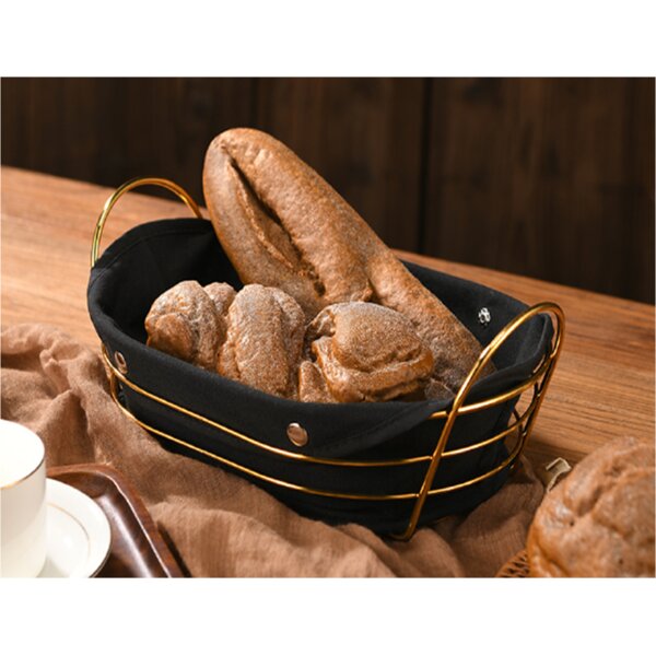 Black Golden Oval Basket  - Multiple Use
