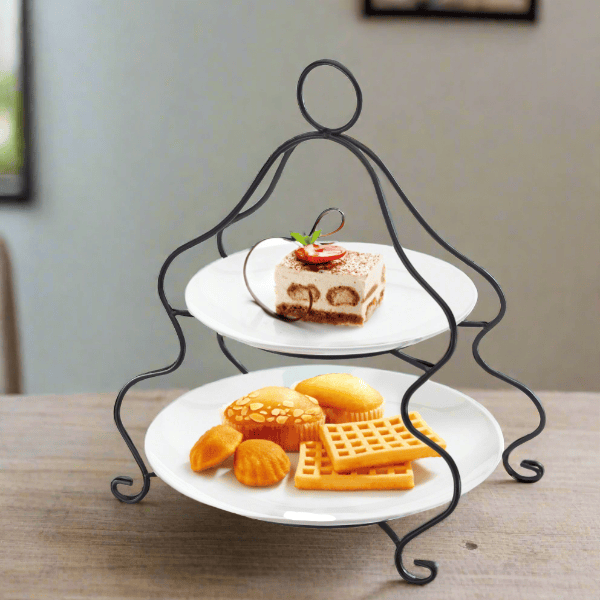 2Tier Serving Holder BRILLIANT Porcelain BR0058