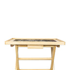 Carpet Design Wooden Serving Stand Table