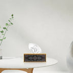 Classic Print Wooden Tissue Box