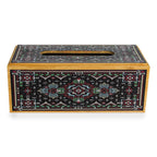 Classic Print Wooden Tissue Box