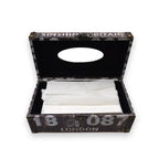 Finish Brown Printed Tissue Box Holder