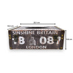 Finish Brown Printed Tissue Box Holder