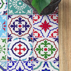 Rangoli Art Wooden Serving Stand Table
